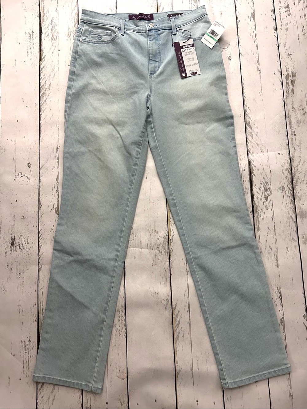 Gloria Vanderbilt light blue wash Straight-Leg Jeans Sz 8